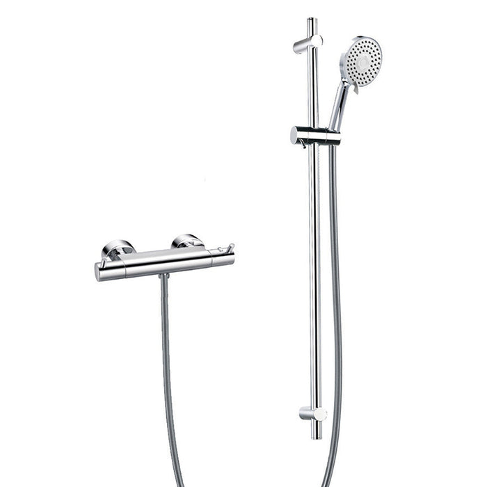 Flova Levo Exposed Thermostatic Bar Valve Kit with Easy-Fix Kit - Unbeatable Bathrooms