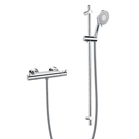 Flova Levo Exposed Thermostatic Bar Valve Kit with Easy-Fix Kit - Unbeatable Bathrooms