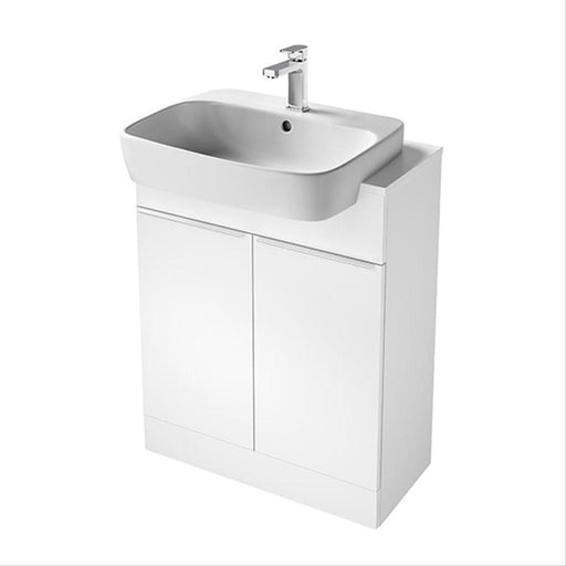 Sottini Rienza 650mm Vanity Unit - Floor Standing 2 Door Unit with Semi Countertop Basin - Unbeatable Bathrooms