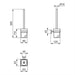 Ideal Standard IOM Square Wall Mounted Toilet Brush and Holder - Frosted Glass - Unbeatable Bathrooms