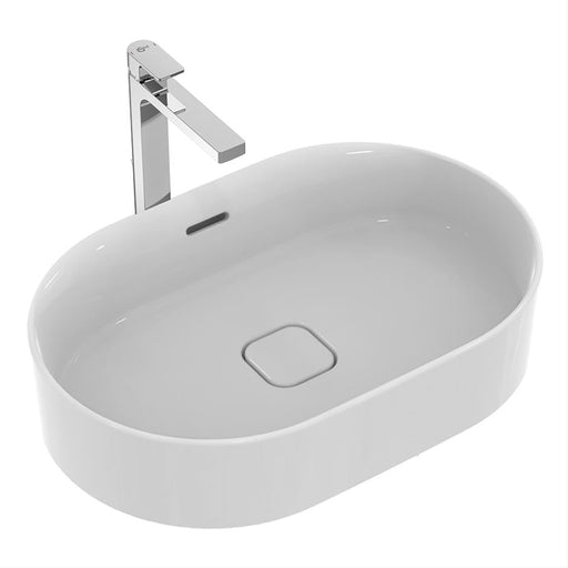 Ideal Standard Strada II 60cm Oval Vessel Washbasin - No Taphole with Overflow and Integral Clicker Waste - Unbeatable Bathrooms