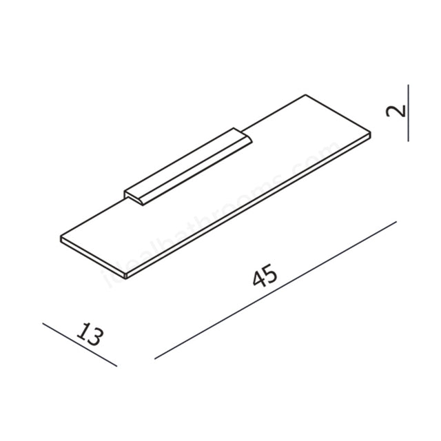 Essential Urban Glass Shelf without Rail - Unbeatable Bathrooms