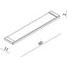 Essential Urban Square Glass Shelf - Unbeatable Bathrooms