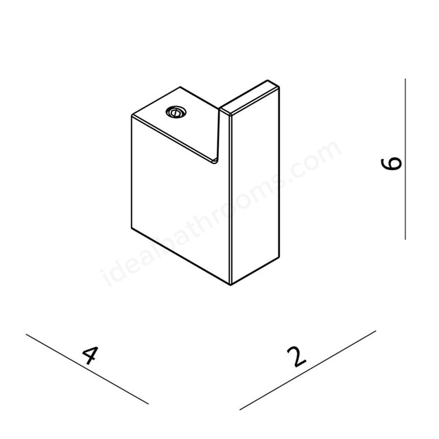 Essential Urban Square Robe Hook - Unbeatable Bathrooms