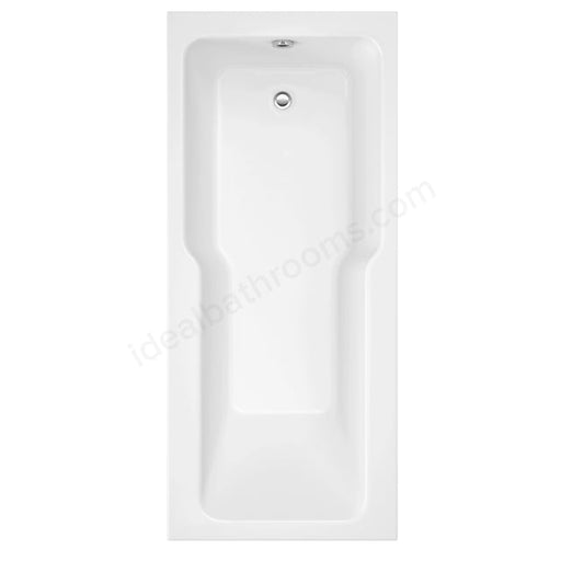 Essential Newham Quartz Straight 1700mm x 750mm Shower Bath - Unbeatable Bathrooms