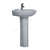 Essential Ocean Basin Full Pedestal Pack 560mm W White - Unbeatable Bathrooms