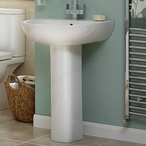 Essential Lily 55cm 1 Tap Hole Basin - Unbeatable Bathrooms