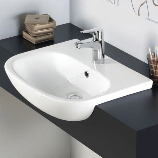 Essential Lily 520mm Semi-Recessed Basin - Unbeatable Bathrooms