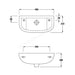 Essential Lily 450mm Slimline 1 Tap Hole Basin - Unbeatable Bathrooms