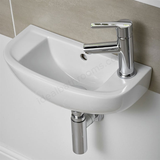 Essential Lily 450mm Slimline 1 Tap Hole Basin - Unbeatable Bathrooms