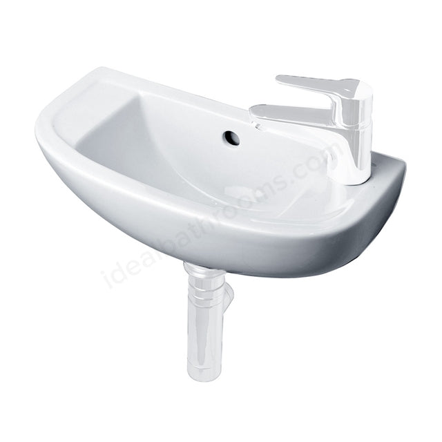 Essential Lily 450mm Slimline 1 Tap Hole Basin - Unbeatable Bathrooms