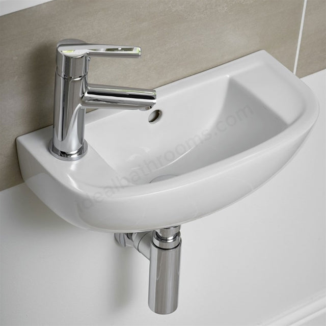 Essential Lily 450mm Slimline 1 Tap Hole Basin - Unbeatable Bathrooms