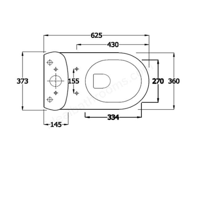 Essential Lily Rimless Comfort Height Open-Back Close Coupled Toilet - Unbeatable Bathrooms