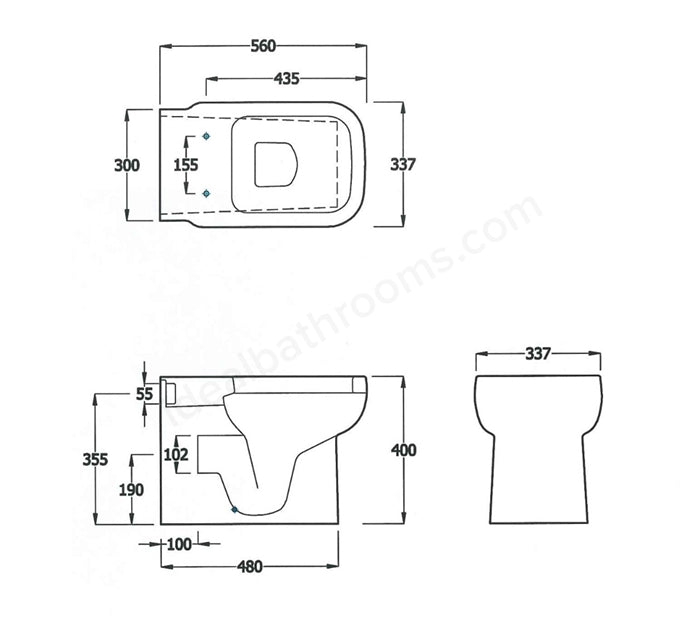 Essential Orchid Back-To-Wall Toilet - Unbeatable Bathrooms