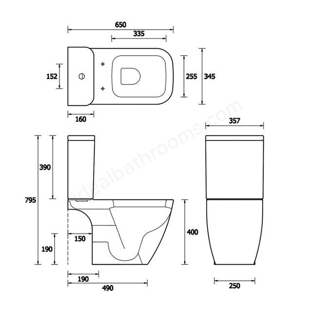 Essential Fuchsia Close Coupled Toilet - Unbeatable Bathrooms