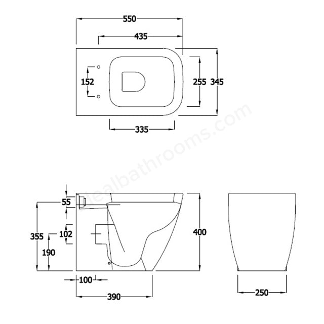 Essential Fuchsia Back To Wall Toilet - Unbeatable Bathrooms
