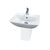 Essential Jasmine 50cn Basin I Tap Hole and Pedestal - Unbeatable Bathrooms
