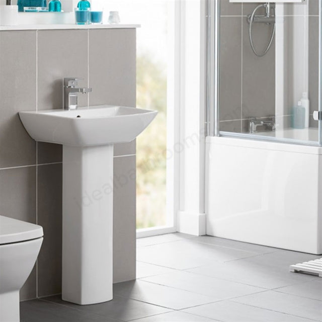 Essential Jasmine 600mm Basin 1 Tap Hole - Unbeatable Bathrooms