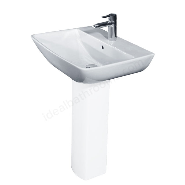 Essential Jasmine 600mm Basin 1 Tap Hole - Unbeatable Bathrooms