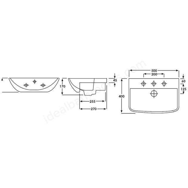 Essential Jasmine 1 Tap Hole Semi-Recessed Basin - Unbeatable Bathrooms
