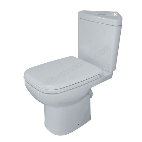 Essential Violet Cloakroom Corner Toilet - Unbeatable Bathrooms