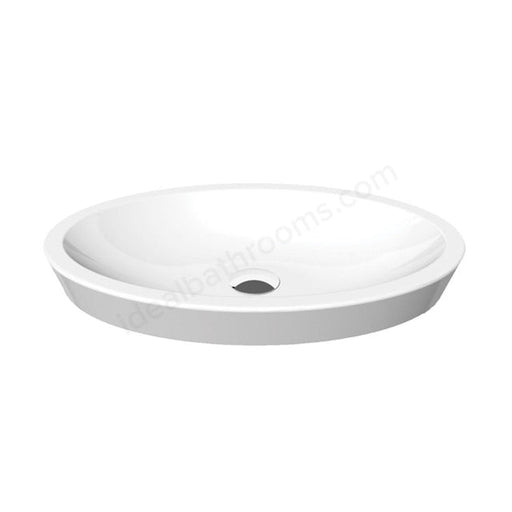 Essential 580mm Shallow Oval Countertop Basin - Unbeatable Bathrooms
