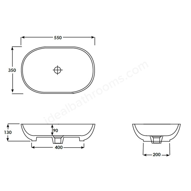 Essential Oval Countertop Basin - Unbeatable Bathrooms