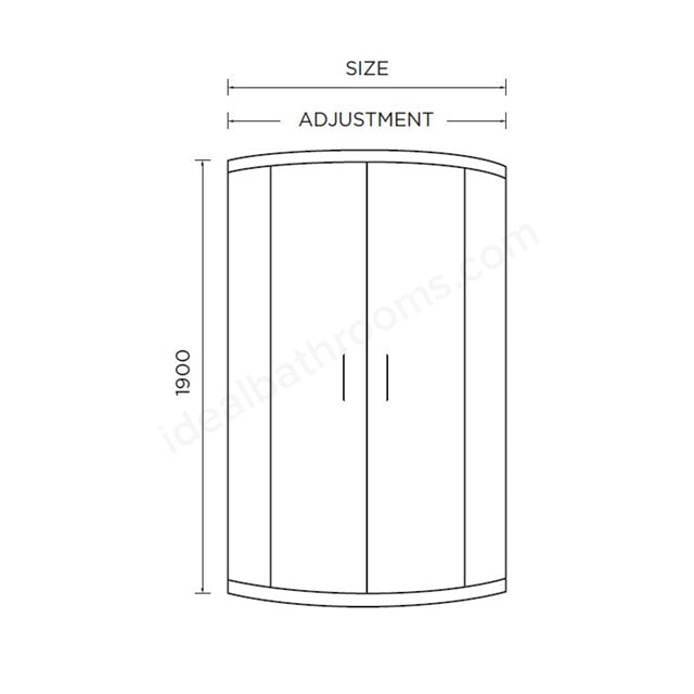 Essential Spring8 Offset Quadrant Shower Enclosure with 2 Sliding Doors - Unbeatable Bathrooms