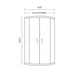 Essential Spring8 Offset Quadrant Shower Enclosure with 2 Sliding Doors - Unbeatable Bathrooms