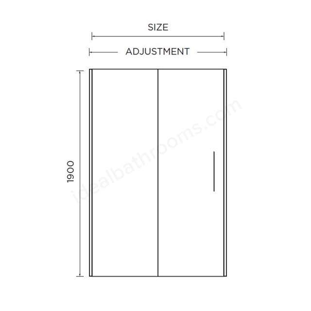 Essential Spring8 8mm Glass Sliding Shower Door Only - Unbeatable Bathrooms