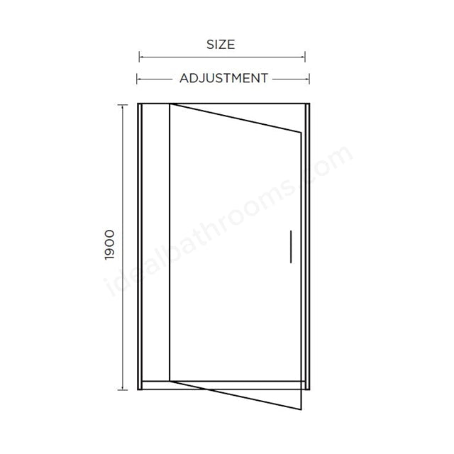 Essential Spring8 Pivot Door 8 mm Thick Glas - Unbeatable Bathrooms