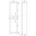 Essential Alaska 350mm x 300mm Tallboy Unit - Unbeatable Bathrooms