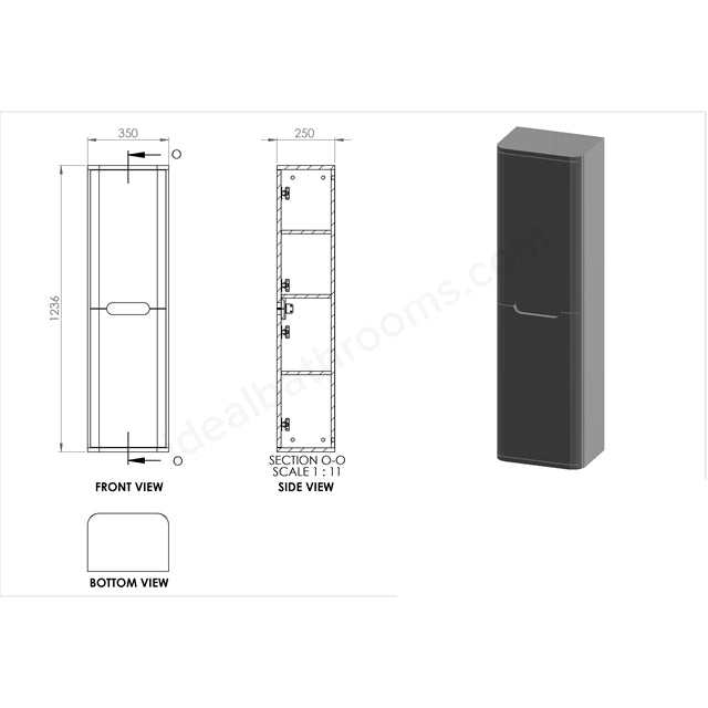 Essential Colorado Wall Hung Midi Boy - Unbeatable Bathrooms