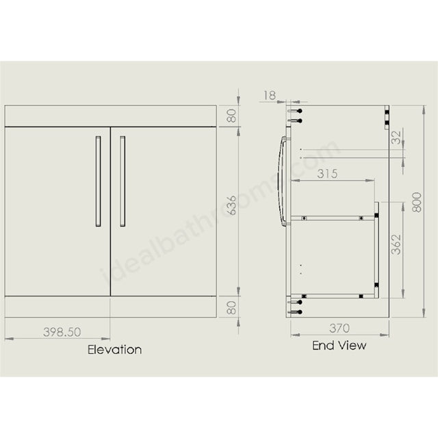 Essential Nevada 2 Door Floorstanding Unit & Basin - Unbeatable Bathrooms