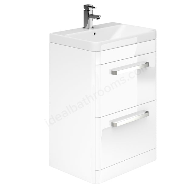 Essential Vermont Floor Standing 2 Drawer Unit + Basin - Unbeatable Bathrooms