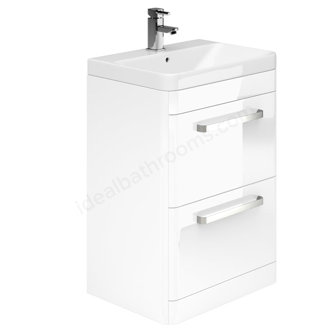 Essential Vermont Floor Standing 2 Drawer Unit + Basin - Unbeatable Bathrooms