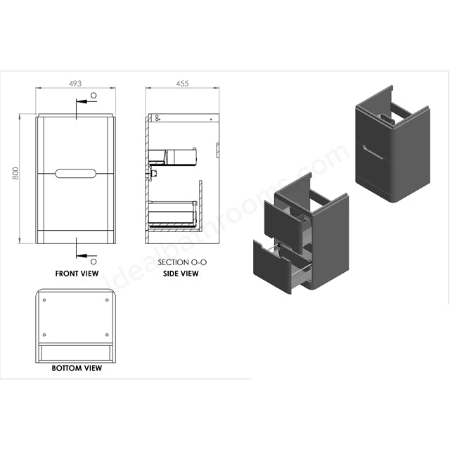 Essential Colorado Floorstanding 2 Drawer Unit & Basin - Unbeatable Bathrooms