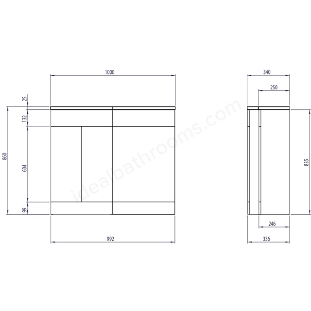 Essential Montana L-Shape Vanity Unit - Unbeatable Bathrooms