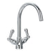 Flova Traditional Two Handle Swivel Spout Kitchen Mixer - Unbeatable Bathrooms