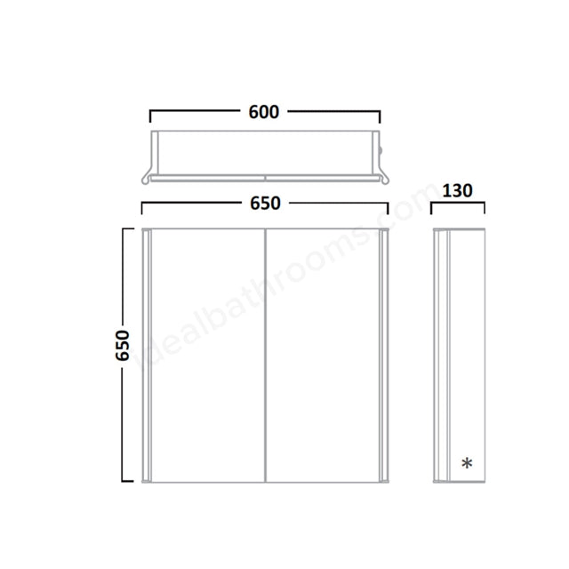 Essential Sleek Double Door Cabinet - Unbeatable Bathrooms