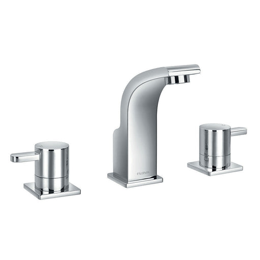 Flova Essence 3-Hole Deck Mounted Basin Mixer with Slotted Clicker Waste Set - Unbeatable Bathrooms
