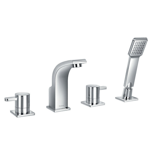 Flova Essence 4-Hole Bath and Shower Mixer with Shower Set - Unbeatable Bathrooms