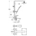 Flova Essence Manual Exposed Shower Column with Hand Shower Set, Over Head Shower and Diverter Bath Spout - Unbeatable Bathrooms