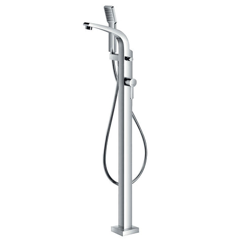 Flova Essence Floor Standing Bath and Shower Mixer with Shower Set - Unbeatable Bathrooms