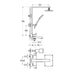 Flova Essence Thermostatic Exposed Shower Column with Hand Shower Set, Over Head Shower and Diverter Bath Spout - Unbeatable Bathrooms
