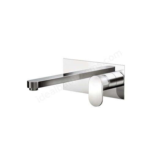 Essential Osmore Wall Mono Basin Mixer with Click Waste 1 Tap Hole Chrome - Unbeatable Bathrooms
