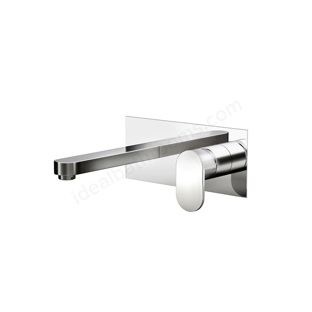 Essential Osmore Wall Mono Basin Mixer with Click Waste 1 Tap Hole Chrome - Unbeatable Bathrooms