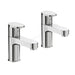 Essential Osmore Basin Pillar Tap Pair 2 Tap Holes Chrome - Unbeatable Bathrooms