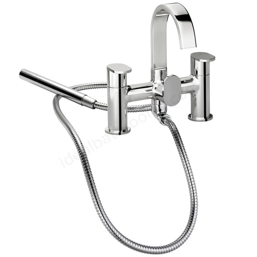 Essential Osmore Bath Shower Mixer Including Shower Kit 2 Tap Holes Chrome - Unbeatable Bathrooms