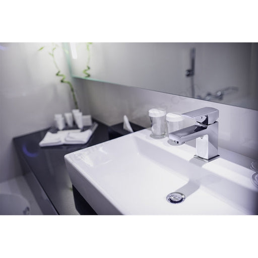 Essential Paron Mono Basin Mixer with Click Waste 1 Tap Hole Chrome - Unbeatable Bathrooms